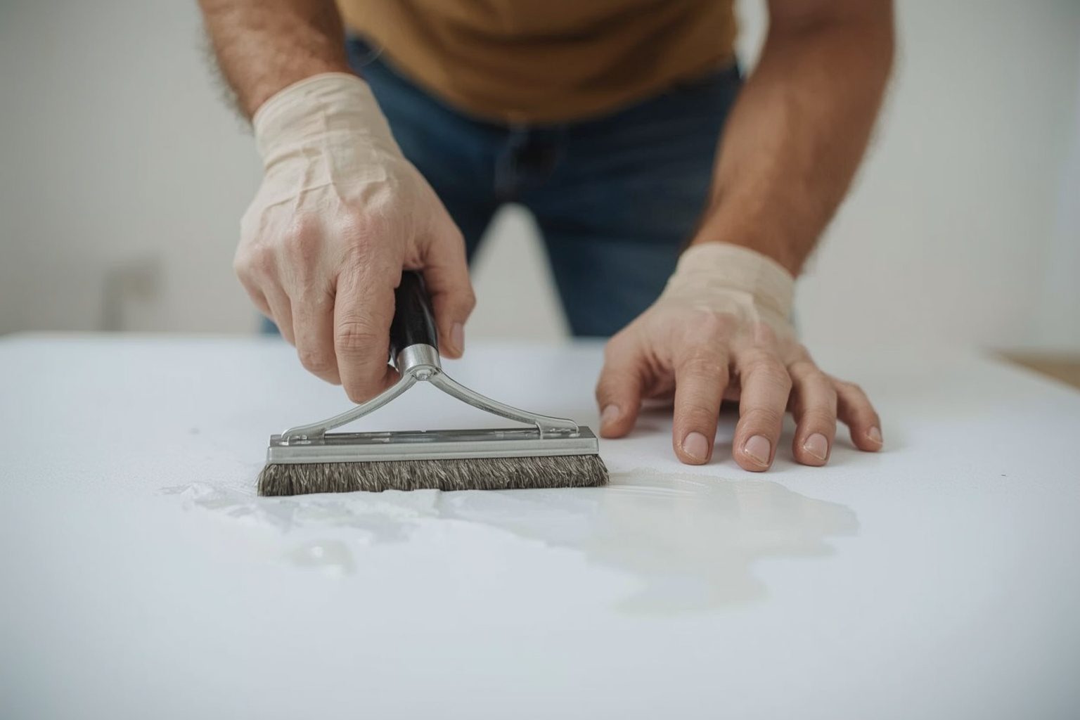 Estrutura de drywall montada